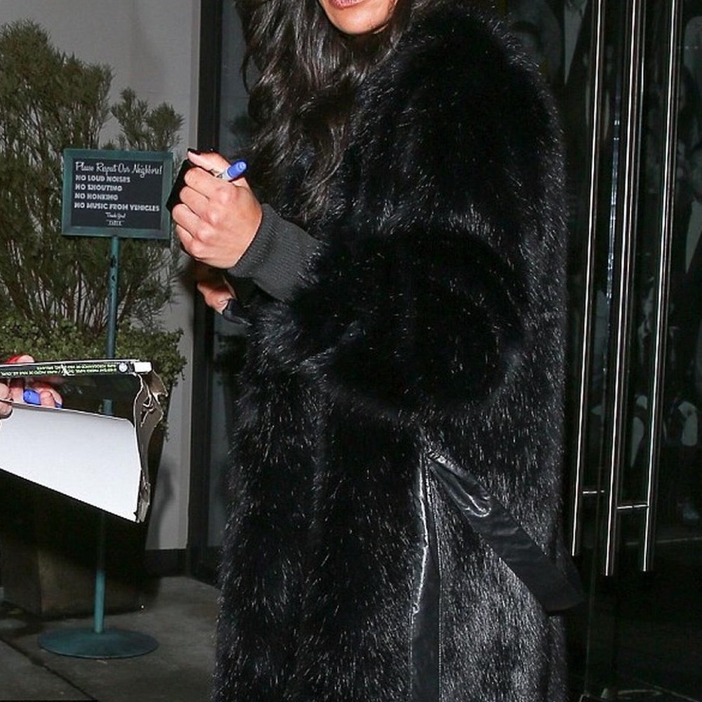 House of CB Sable Faux Mink Full length coat